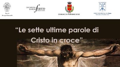 Locandina concerto con Cristo in croce