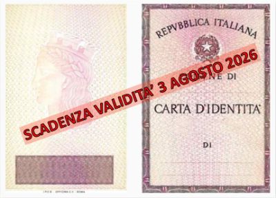 carta di identità cartacea carta di identità cartacea