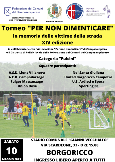 Locandina Torneo PER NON DIMENTICARE 2025
