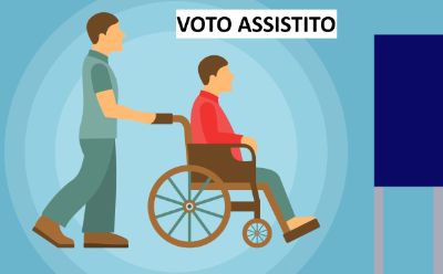 immagine persona accompagnata al voto